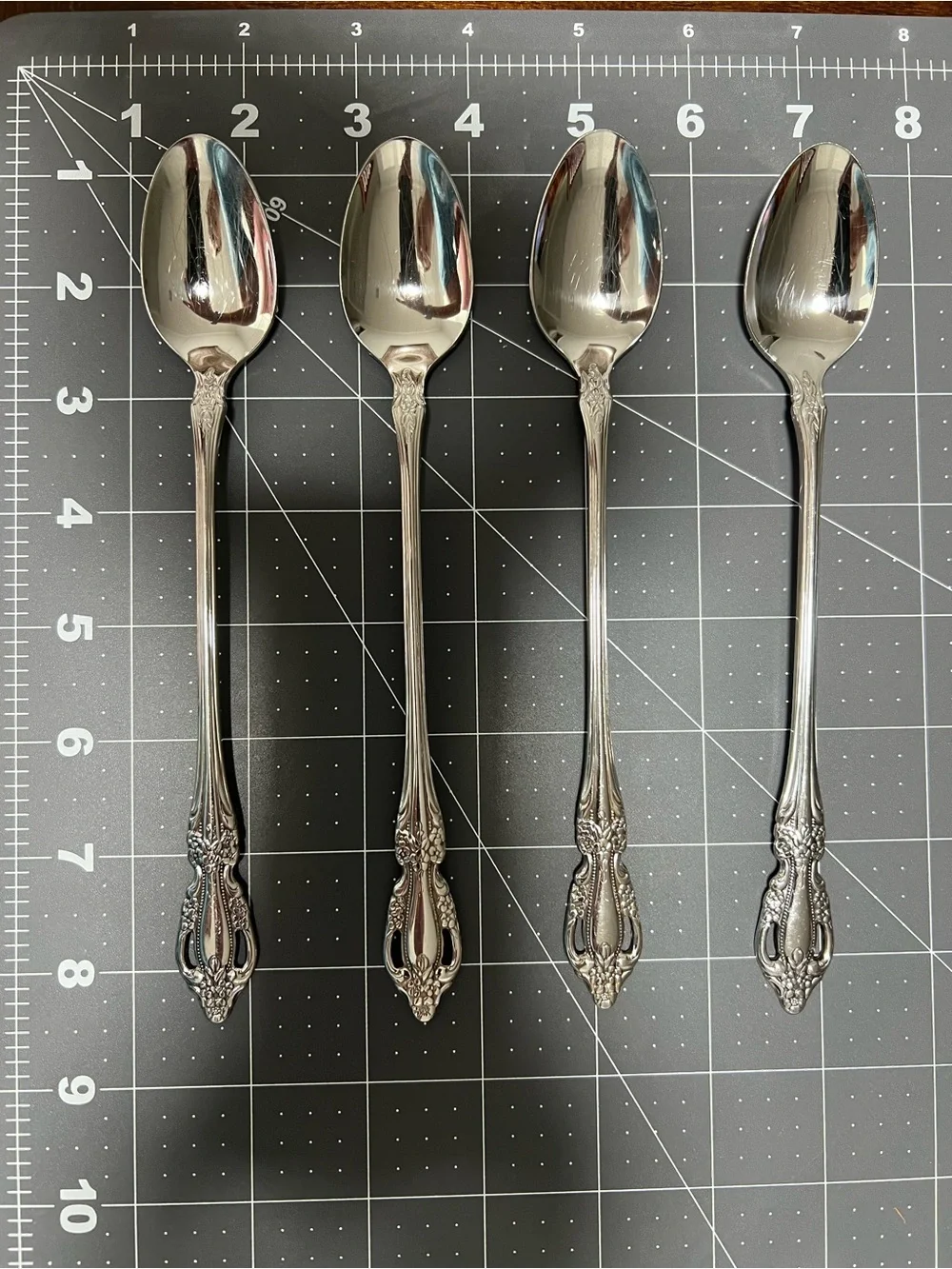 Vintage Oneida Brahms Deluxe Stainless Iced Tea Spoon set of 4
